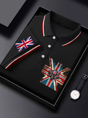 Men's British Flag Skull Short Sleeve Top vetvanguards