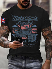 Men's Vintage British Legend Motorcycle Classic Biker T-Shirt vetvanguards