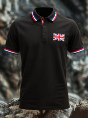 Men's British Flag Business Short Sleeve T-shirt vetvanguards