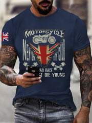Men's Vintage British Legend Motorcycle Classic Biker T-Shirt vetvanguards