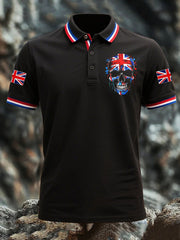 Men's British Skull Flag Short Sleeve Shirt vetvanguards