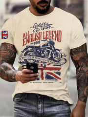 Men's Vintage British Legend Motorcycle Classic Biker T-Shirt vetvanguards