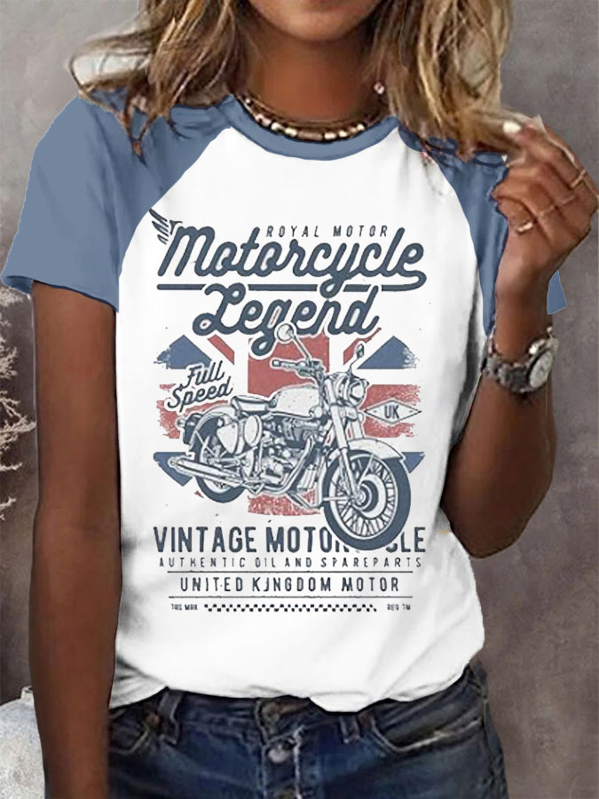 Women's Vintage British Legend Motorcycle Classic Biker T-Shirt vetvanguards