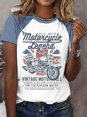 Women's Vintage British Legend Motorcycle Classic Biker T-Shirt vetvanguards