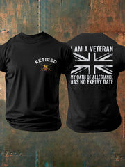 Men's British Veteran Retired Printed T-shirt vetvanguards