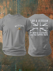 Men's British Veteran Retired Printed T-shirt vetvanguards