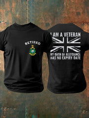 Men's Retired Marines Veteran Printed T-shirt vetvanguards