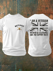 Men's British Veteran Retired Printed T-shirt vetvanguards