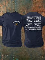 Men's British Veteran Retired Printed T-shirt vetvanguards