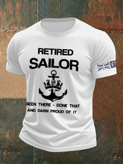 Men's British Veteran Retired Printed T-shirt vetvanguards