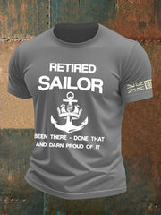 Men's British Veteran Retired Printed T-shirt vetvanguards