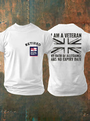 Men's Retired Navy Veteran Printed T-shirt vetvanguards