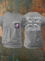 Men's Retired Navy Veteran Printed T-shirt vetvanguards