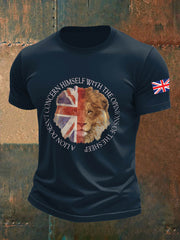 Men's British Veteran Imitation Cotton Short-Sleeved Printed T-shirt vetvanguards