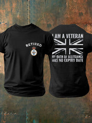 Men's Retired UK Veteran Printed T-shirt vetvanguards