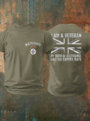 Men's Retired UK Veteran Printed T-shirt vetvanguards
