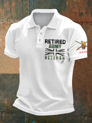 Men's British Veteran Retired Printed Casual Tops vetvanguards