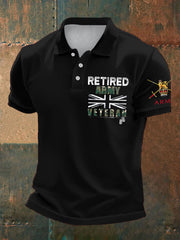 Men's British Veteran Retired Printed Casual Tops vetvanguards