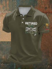 Men's British Veteran Retired Printed Casual Tops vetvanguards