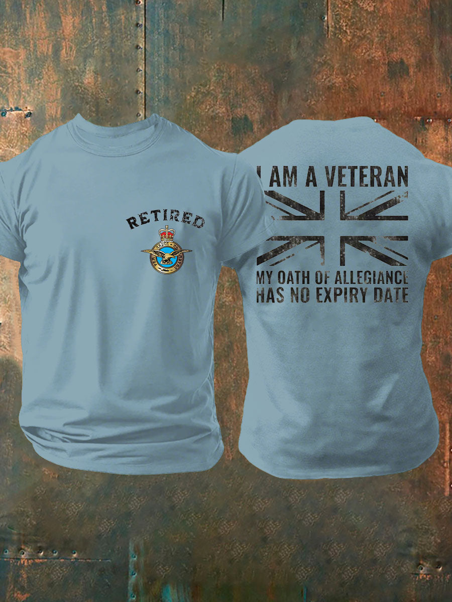Men's Retired Air Force Veteran Printed T-shirt vetvanguards