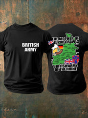 Men's British Veteran Imitation Cotton Short-Sleeved Printed T-shirt vetvanguards