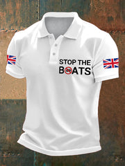 Men's UK Flag Immigration Printed Casual Tops vetvanguards