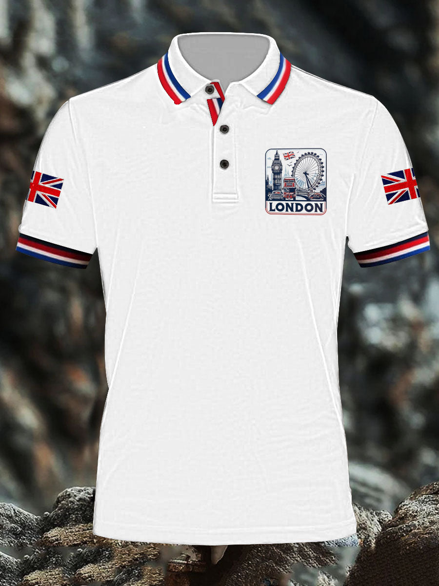 Men's Vintage England Flag Casual Shirt vetvanguards