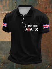 Men's UK Flag Immigration Printed Casual Tops vetvanguards