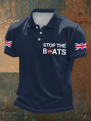 Men's UK Flag Immigration Printed Casual Tops vetvanguards