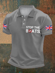 Men's UK Flag Immigration Printed Casual Tops vetvanguards