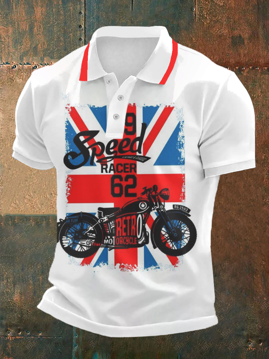 Men's Vintage British Legend Motorcycle Classic Biker Shirt vetvanguards