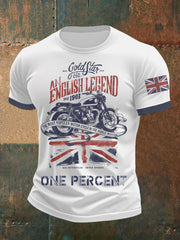 Men's Vintage British Legend Motorcycle Classic Biker T-Shirt vetvanguards