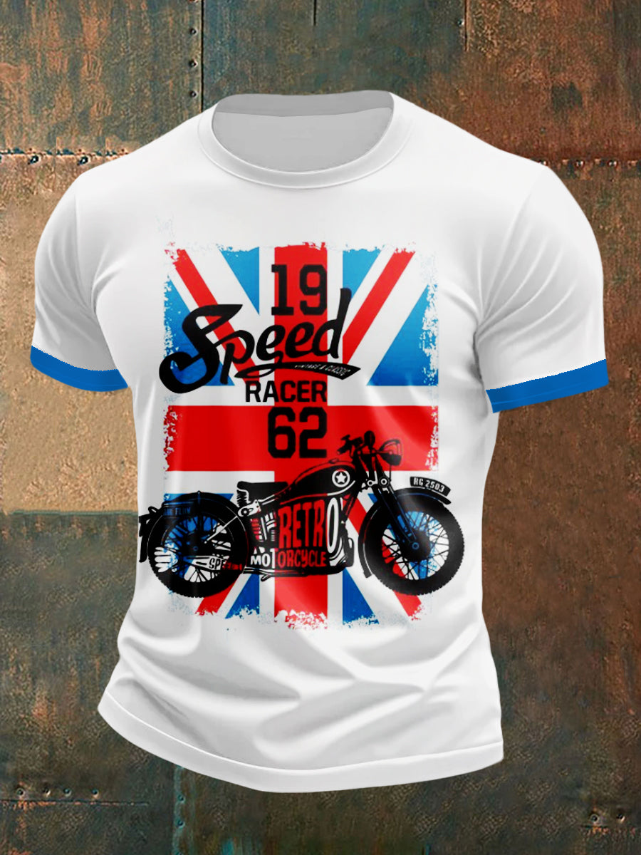 Men's Vintage British Legend Motorcycle Classic Biker T-Shirt vetvanguards