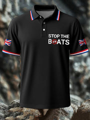 Men's UK Flag Immigration Printed Casual Tops vetvanguards