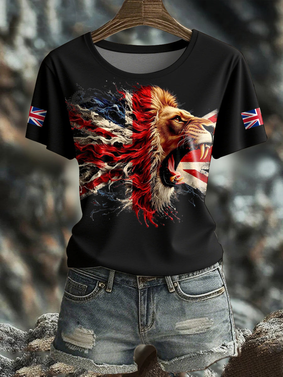 Women's UK Flag Pride Printed T-Shirt vetvanguards