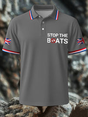 Men's UK Flag Immigration Printed Casual Tops vetvanguards