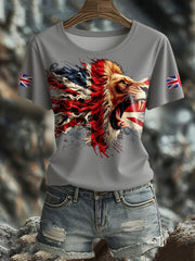 Women's UK Flag Pride Printed T-Shirt vetvanguards