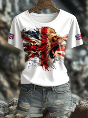 Women's UK Flag Pride Printed T-Shirt vetvanguards