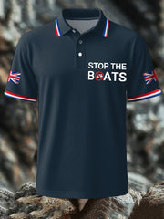 Men's UK Flag Immigration Printed Casual Tops vetvanguards