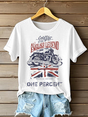 Women's Vintage British Legend Motorcycle Classic Biker T-Shirt vetvanguards