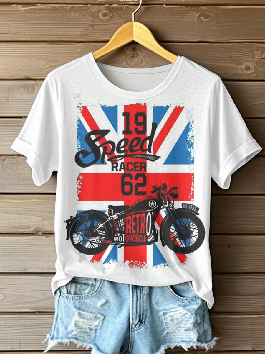 Women's Vintage British Legend Motorcycle Classic Biker T-Shirt vetvanguards