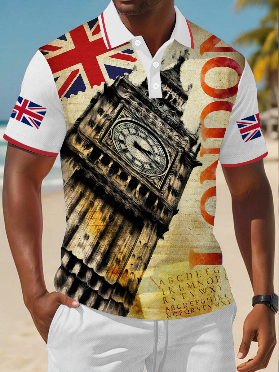 Men's Vintage England Flag Casual Shirt vetvanguards