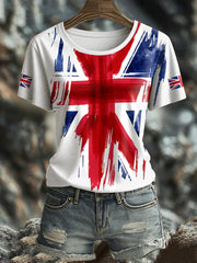 Women's UK Flag Pride Printed T-Shirt vetvanguards