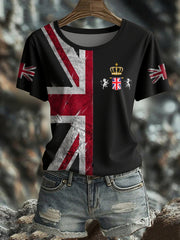 Women's UK Flag Pride Printed T-Shirt vetvanguards