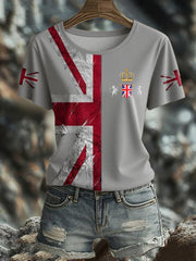 Women's UK Flag Pride Printed T-Shirt vetvanguards