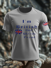 Men's Britsh Imitation Cotton Short-Sleeved Printed T-shirt vetvanguards