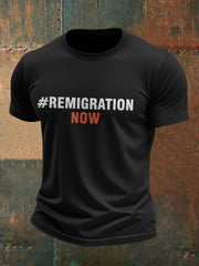 Men's Immigration Remigration Printed T-shirt vetvanguards
