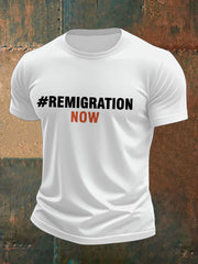 Men's Immigration Remigration Printed T-shirt vetvanguards