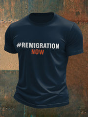 Men's Immigration Remigration Printed T-shirt vetvanguards
