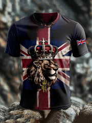 Men's British Lion Short-Sleeved Printed T-shirt vetvanguards